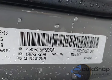 2017 Dodge Charger R/T Rwd z USA, uszkodzony, nr VIN 2C3CDXCT6HH528508